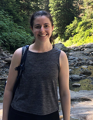 Abby hiking near Seattle