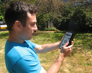 Angel using a sun photometer