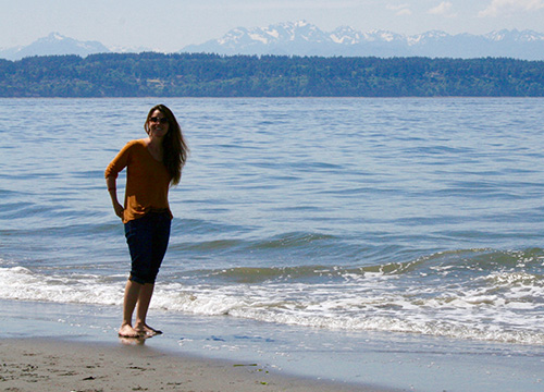 Mariona on the beach