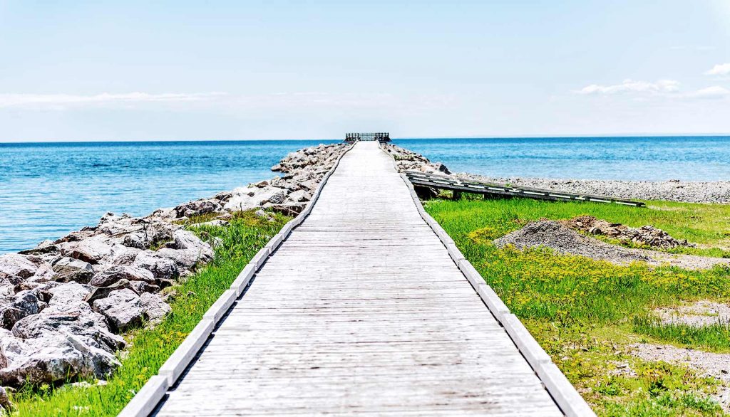 dock leading to ocean