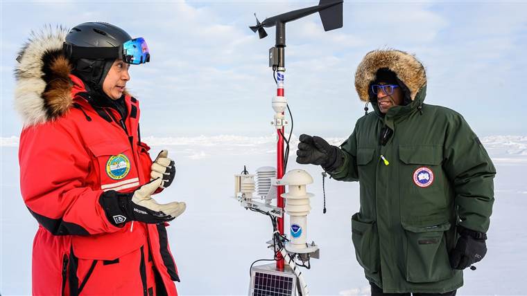 Ignatius Rigor with Al Roker in the Arctic