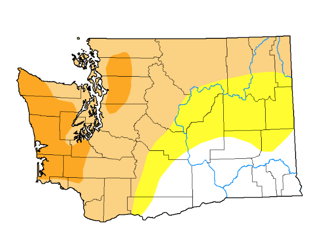 WA State drought monitor map