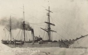 Ship and ice near Nome, Alaska in 1918