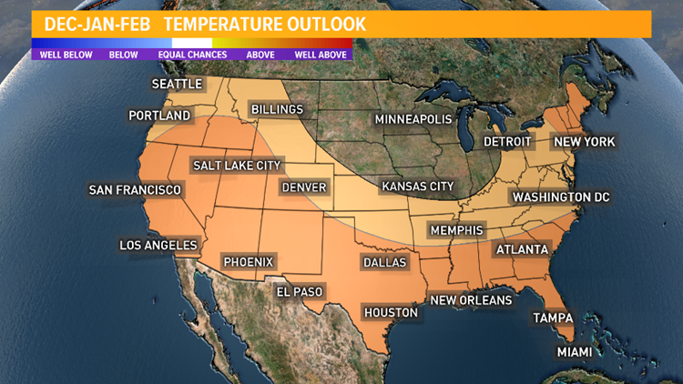 weather map from December and January's outlook