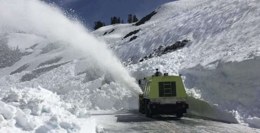 Snow removal near Mt. Baker