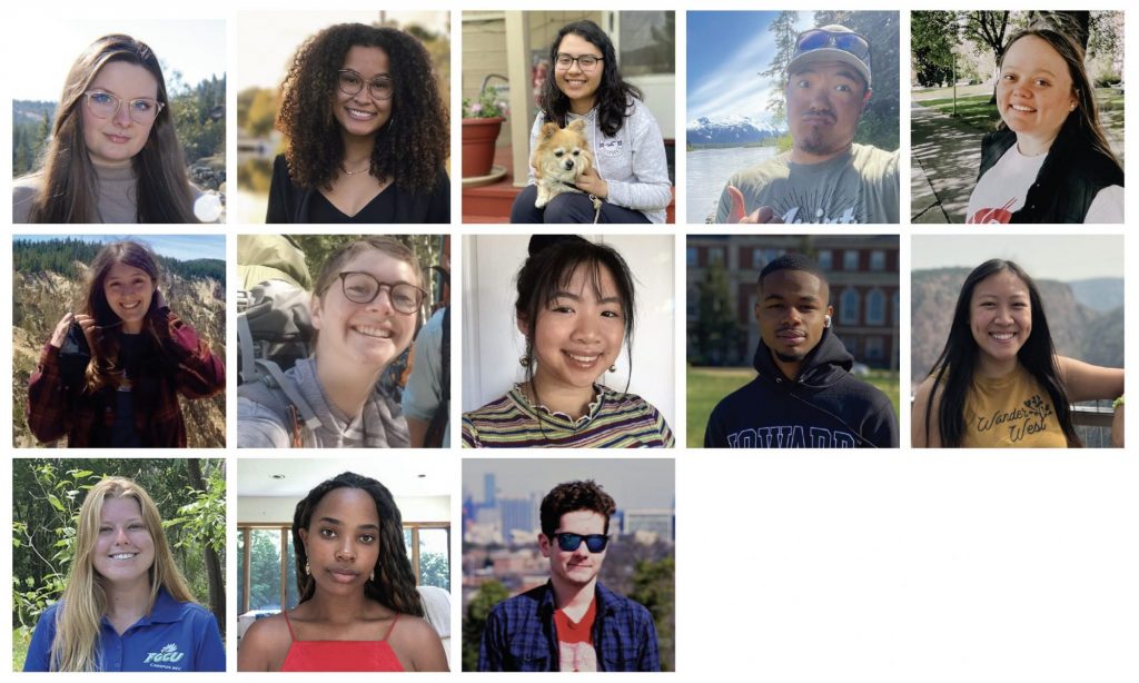 Collage of 2021 CICOES interns