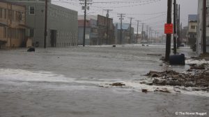 Flooded streets in Nome, Alaska