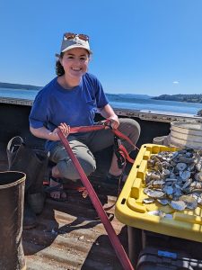 Katie working in the field